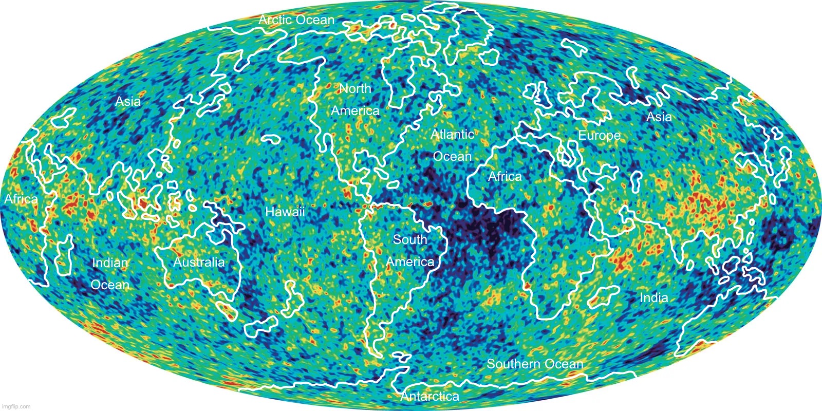 Am I the only guy who noticed this on the cosmic microwave background | made w/ Imgflip meme maker