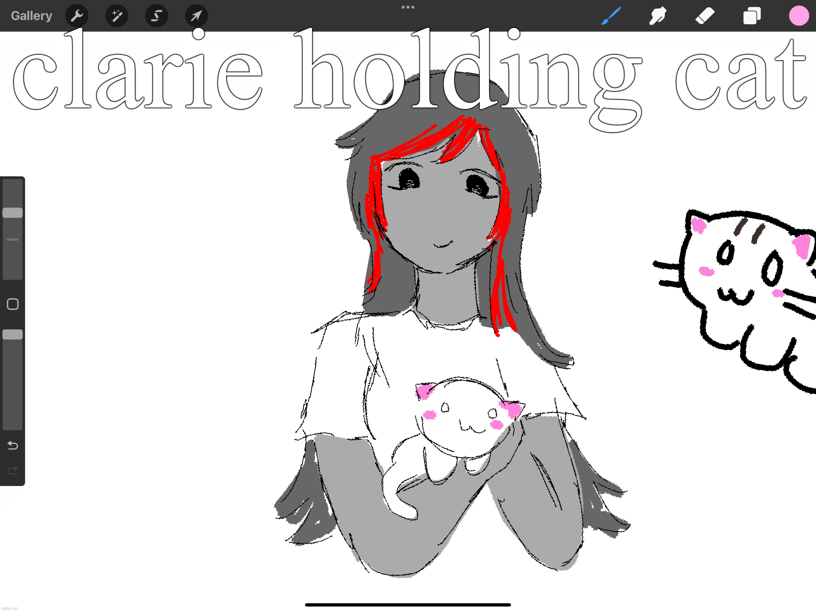 clarie holding cat | made w/ Imgflip meme maker