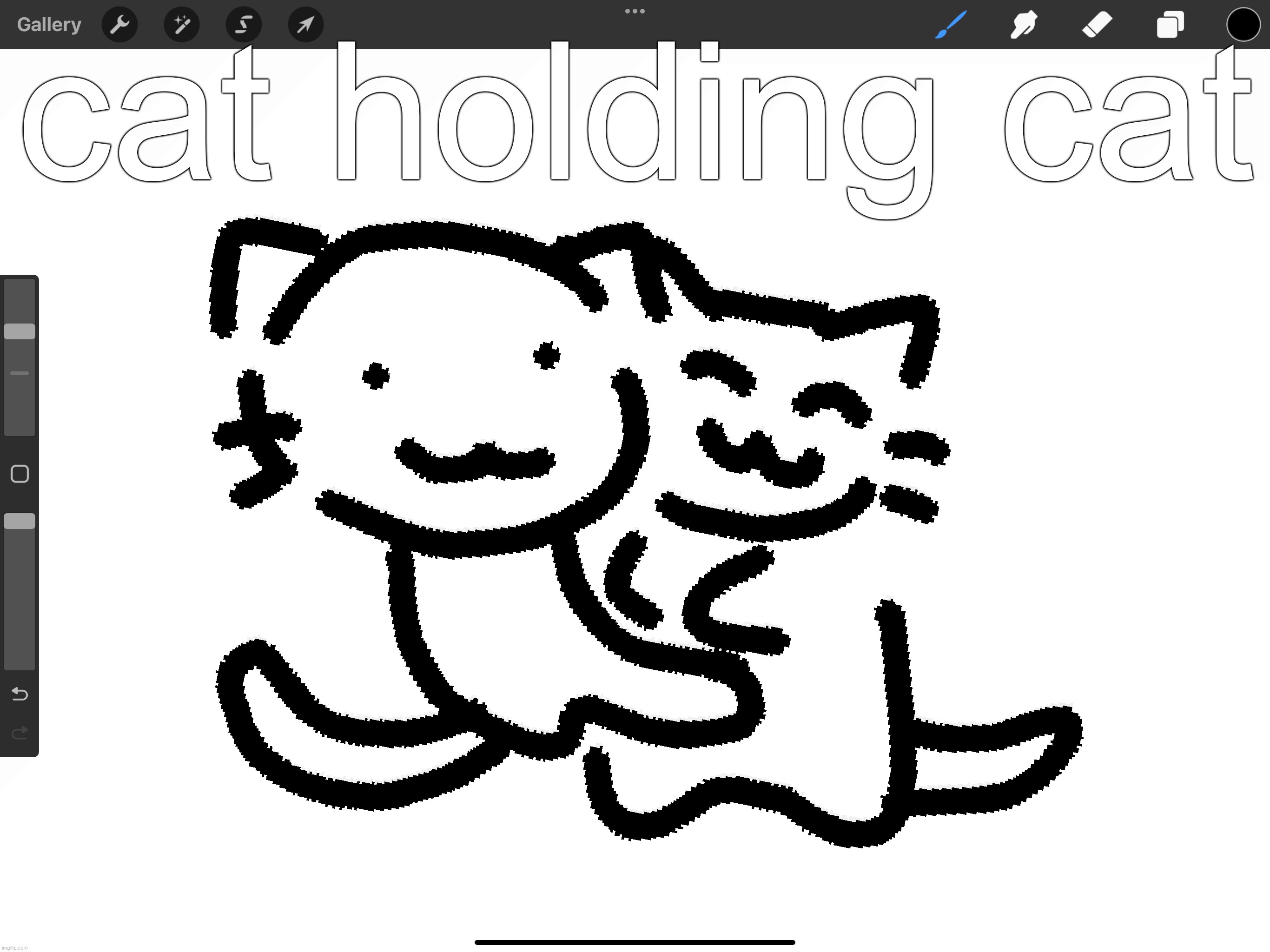 cat holding cat | made w/ Imgflip meme maker
