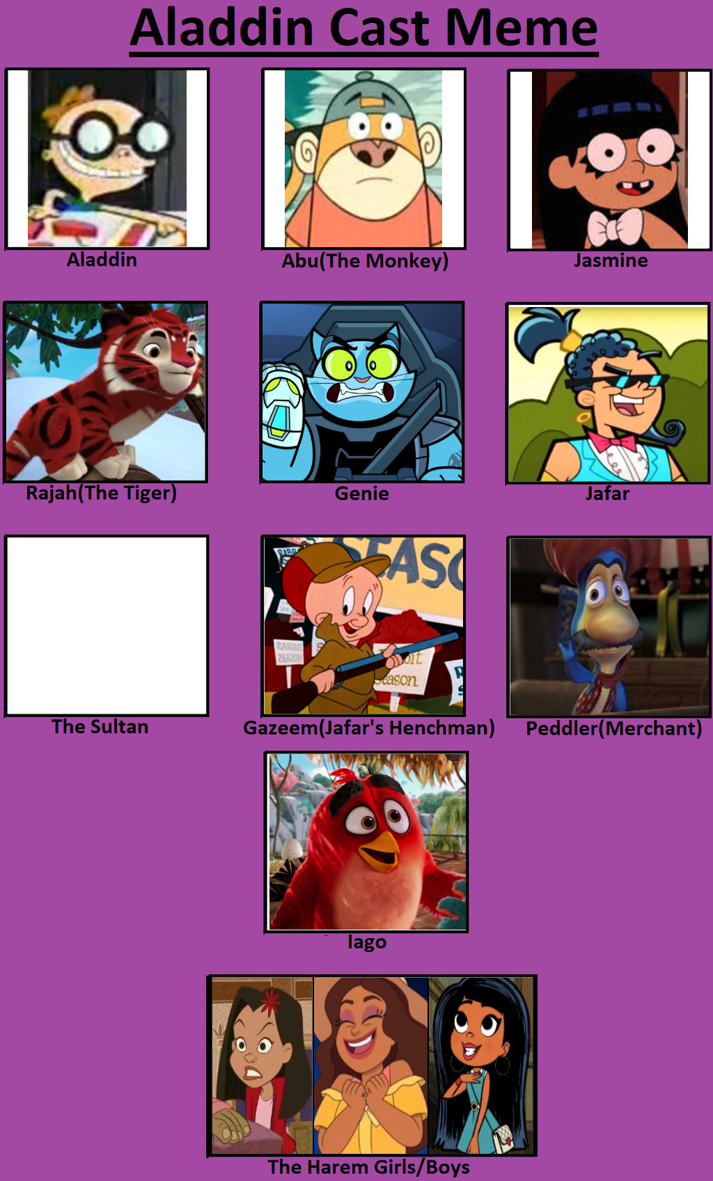 Ottoaddin Cast Meme Blank Meme Template
