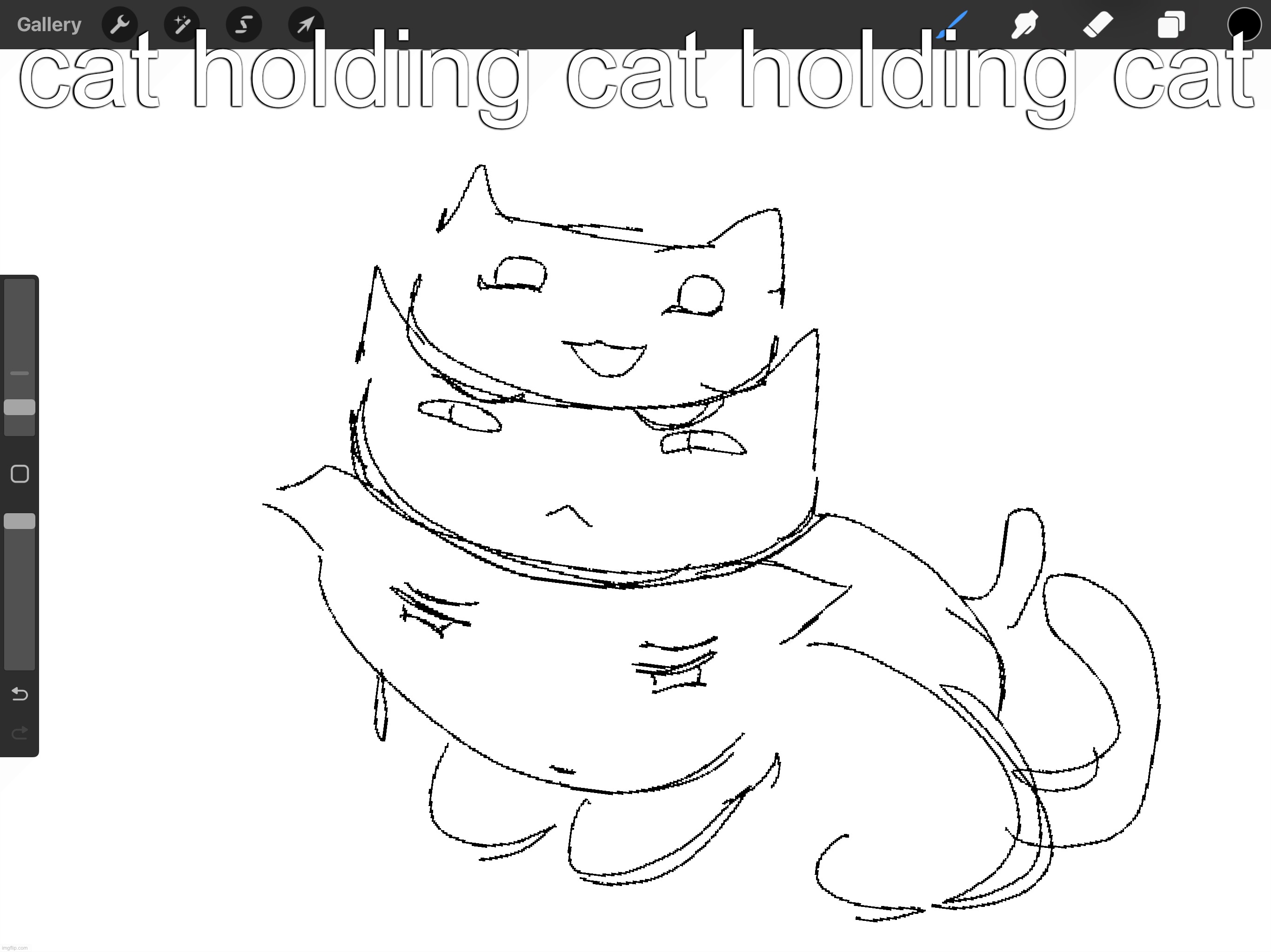 cat holding cat holding cat | made w/ Imgflip meme maker