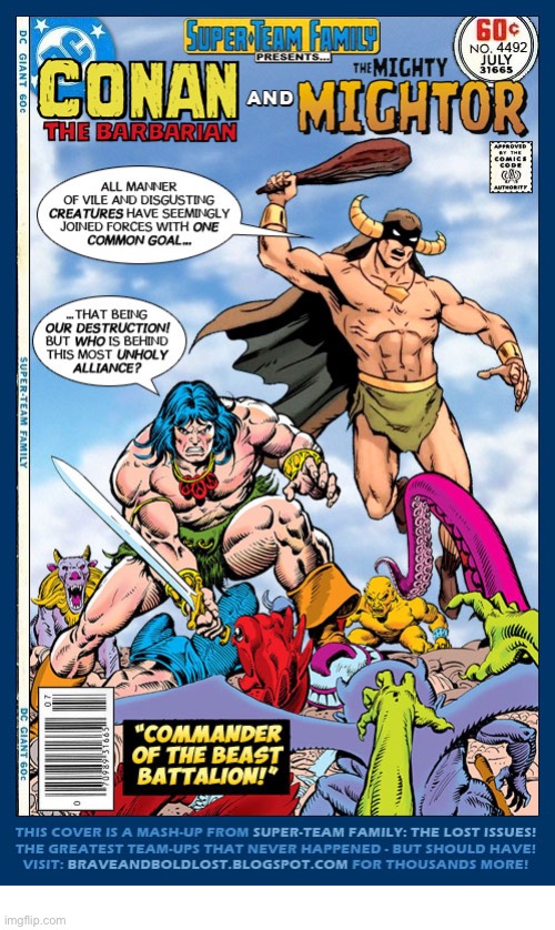 image tagged in comics,conan the barbarian,mightor,mashup | made w/ Imgflip meme maker