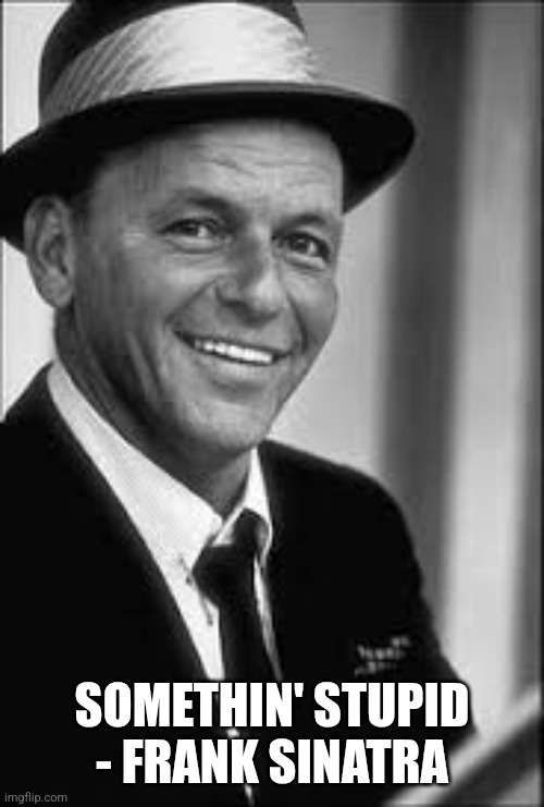 Why is his music so good ❤️ | SOMETHIN' STUPID - FRANK SINATRA | image tagged in frank sinatra | made w/ Imgflip meme maker