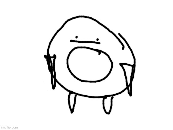 donut beanoid guy fanart | image tagged in blank white template | made w/ Imgflip meme maker