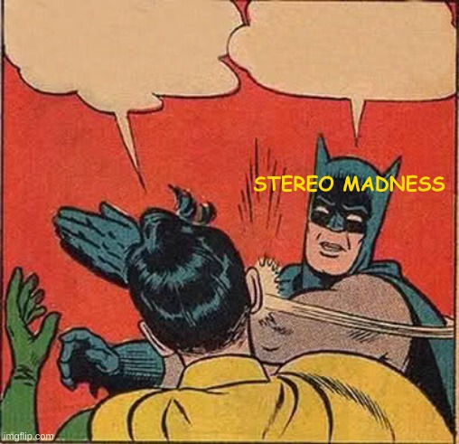 Batman Slapping Robin Meme | STEREO MADNESS | image tagged in memes,batman slapping robin | made w/ Imgflip meme maker