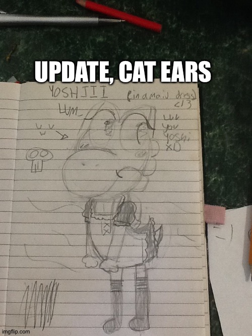 UPDATE, CAT EARS | made w/ Imgflip meme maker