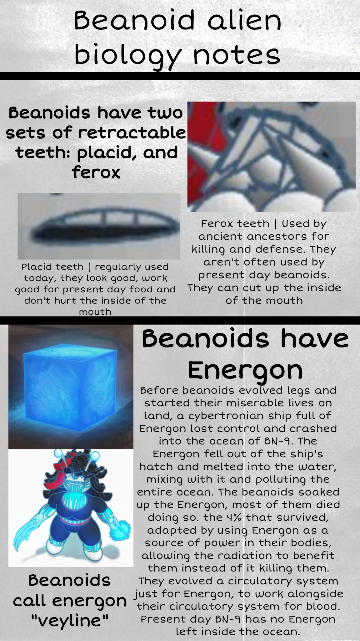 Beanoid biology notes page 1 Blank Meme Template