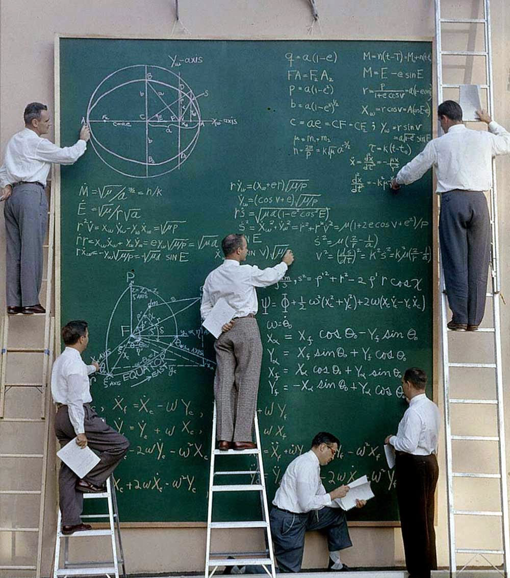 A team of scientists are working on calculating... Blank Meme Template