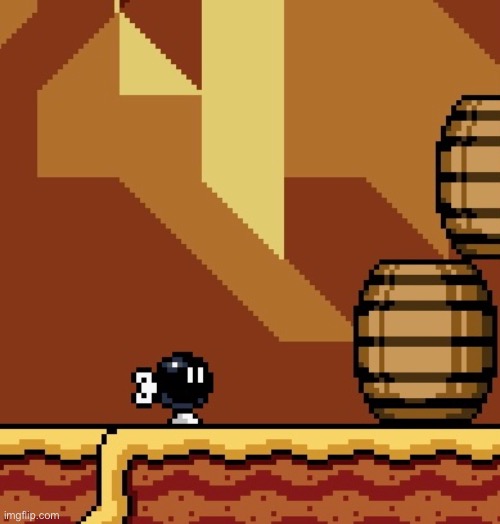 World 2-3: Barrelbomb Badlands. | made w/ Imgflip meme maker