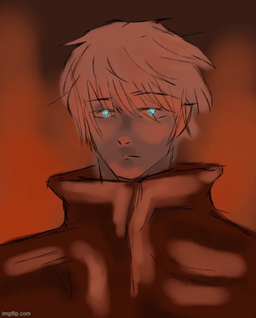 gojo but with different lighting bc i cant draw the regular version for some reason | made w/ Imgflip meme maker