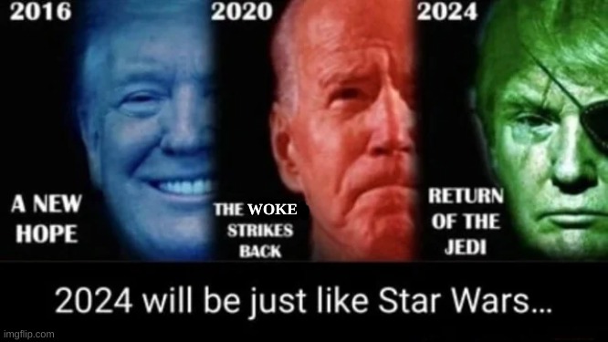 Mark Hamill Trump meme | WOKE | image tagged in memes,mark hamill,donald trump,woke,politics,maga | made w/ Imgflip meme maker
