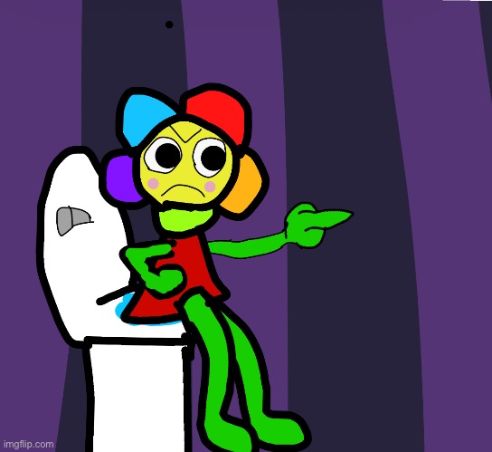 Dandy is on toilet because she's cosptipaded | image tagged in art,drawing,dandy's world,dw,funny,girls poop too | made w/ Imgflip meme maker
