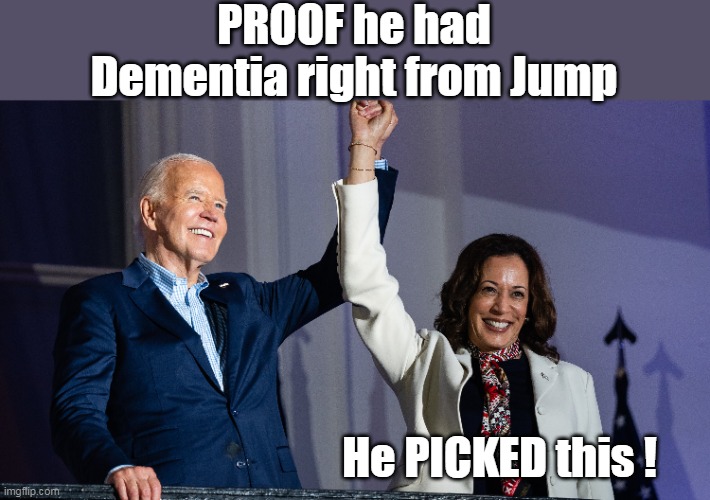 MSM "Missed It " | PROOF he had Dementia right from Jump He PICKED this ! | image tagged in dementia joe picked the ho meme | made w/ Imgflip meme maker