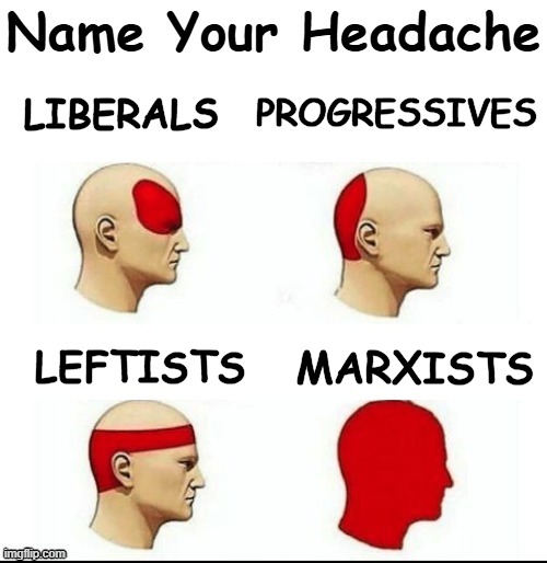 Whatever you call 'em, they are a real pain | PROGRESSIVES; LIBERALS; LEFTISTS; MARXISTS | image tagged in liberals,progressives,leftists,marxists,democrats,political humor | made w/ Imgflip meme maker