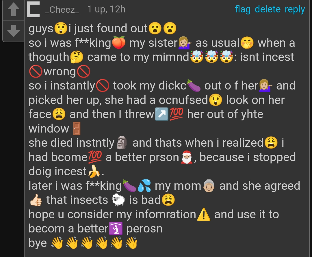 Incest copypasta Blank Meme Template