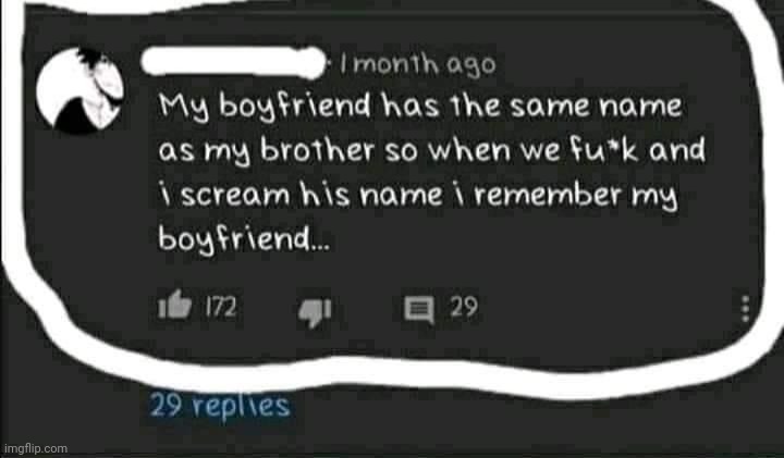 Incest confession | image tagged in incest confession | made w/ Imgflip meme maker