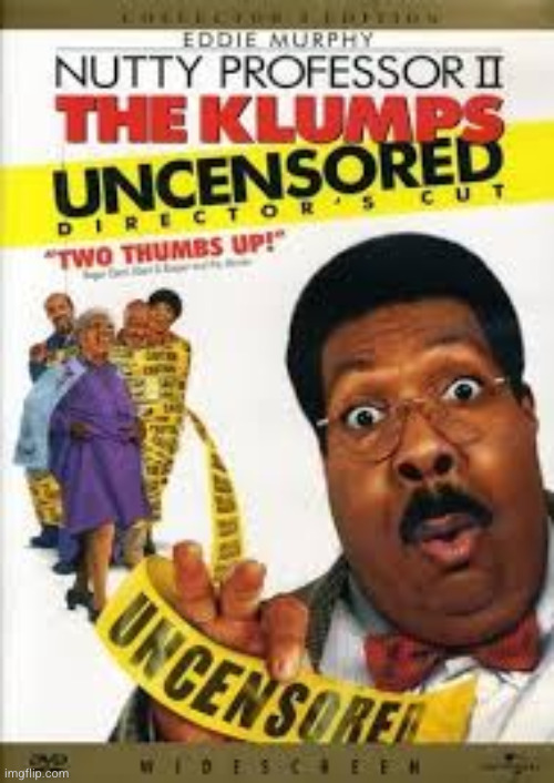 Uncensored NUTTY PROFESSOR II Flyer 8 | image tagged in uncensored nutty professor ii flyer 8 | made w/ Imgflip meme maker