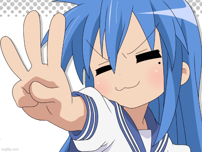 image tagged in anime girl three fingers up | made w/ Imgflip meme maker
