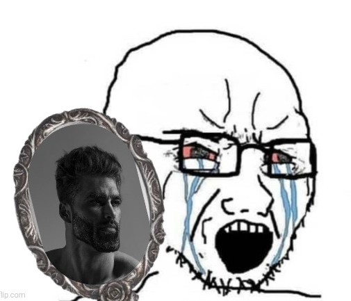 Virgin mirror Blank Meme Template