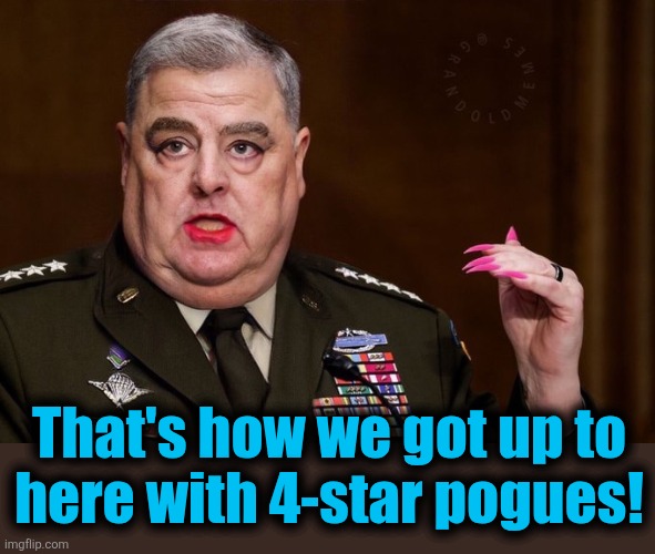 Mark Milley | That's how we got up to
here with 4-star pogues! | image tagged in mark milley | made w/ Imgflip meme maker