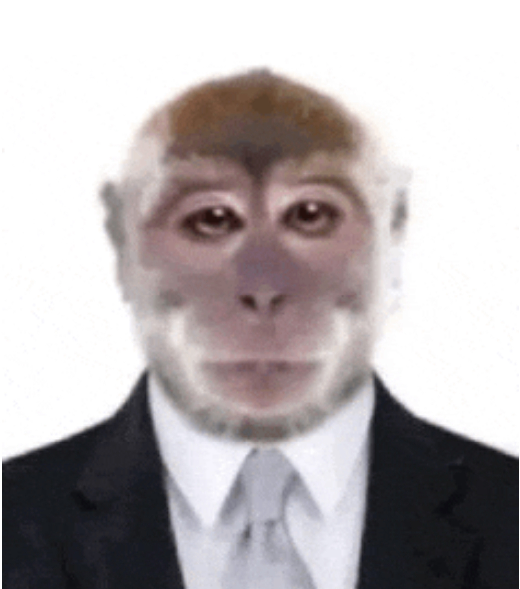 Monkey in suit Blank Meme Template