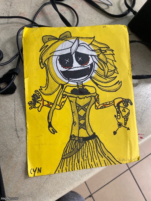 Here is an old assignment I did for art, it’s Cyn :D | made w/ Imgflip meme maker