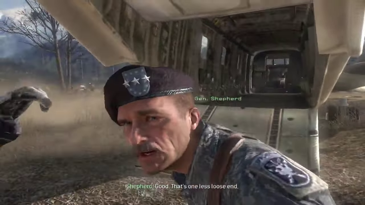 High Quality Call of Duty Modern Warfare 2 - Shepherd One Less Loose End Blank Meme Template