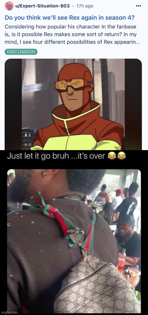 Bro really thinks this is Marvel | image tagged in just let it go bruh it's over | made w/ Imgflip meme maker