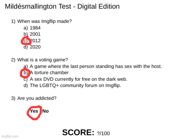 Forgot I made this | image tagged in mild smallington test | made w/ Imgflip meme maker
