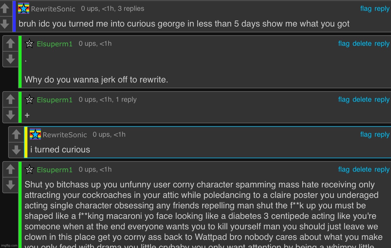 Can I hate Rewrite? Like i've seen what he's doin thats why im asking (context: tried to threaten him with Rewrite corn and uhh) | made w/ Imgflip meme maker