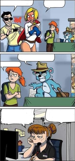 High Quality Tom Preston Power Girl Comic Blank Meme Template
