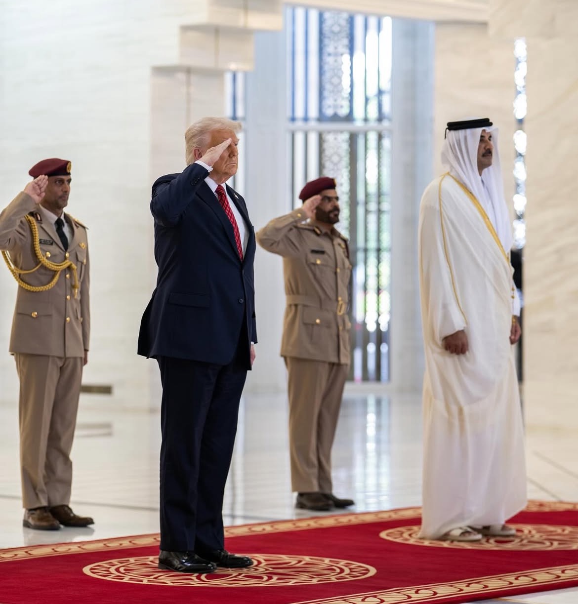 High Quality President Trump visit Blank Meme Template