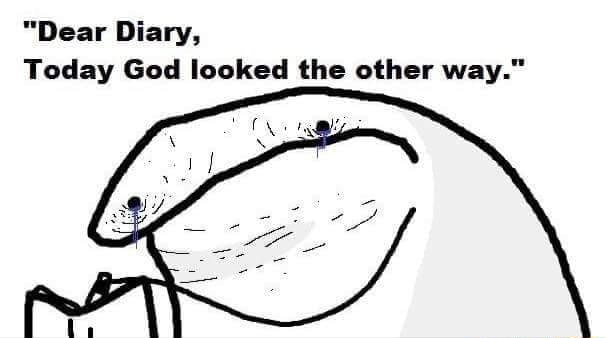 God looked the other way. Blank Meme Template