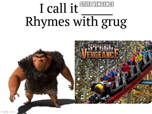 cedar point rides | STEEL VENGENCE | image tagged in i call it _____ | made w/ Imgflip meme maker