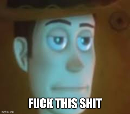 disappointed woody | FUCK THIS SHIT | image tagged in disappointed woody | made w/ Imgflip meme maker
