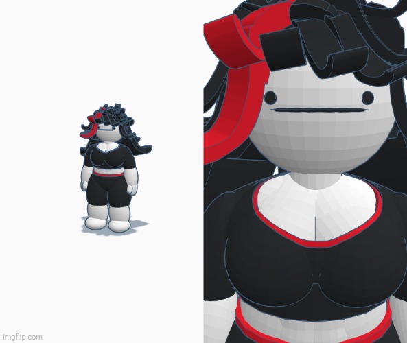 Detail I don't think many people notice: the neck hole of her shirt is red | made w/ Imgflip meme maker