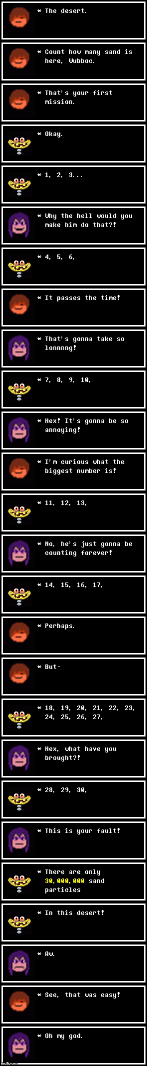 This took so long. (count how many sand is here, omega.) | made w/ Imgflip meme maker