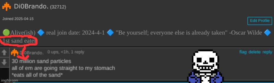 I'm starting something | image tagged in sand eater | made w/ Imgflip meme maker