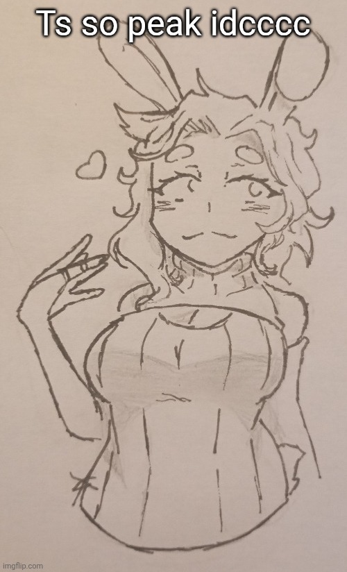 CocoBun (Oc by Yachi, fanart by me) | Ts so peak idcccc | image tagged in cocobun oc by yachi fanart by me | made w/ Imgflip meme maker