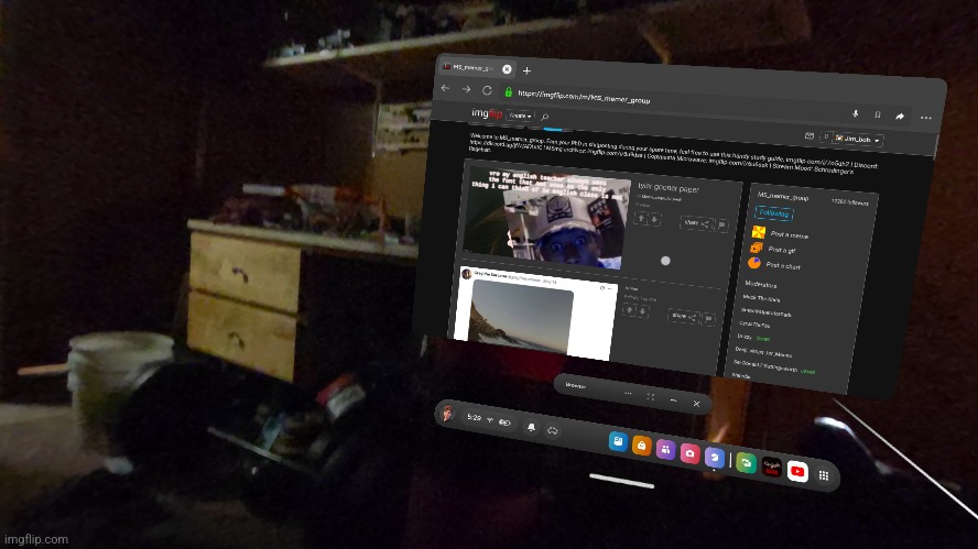 On vr rn | made w/ Imgflip meme maker