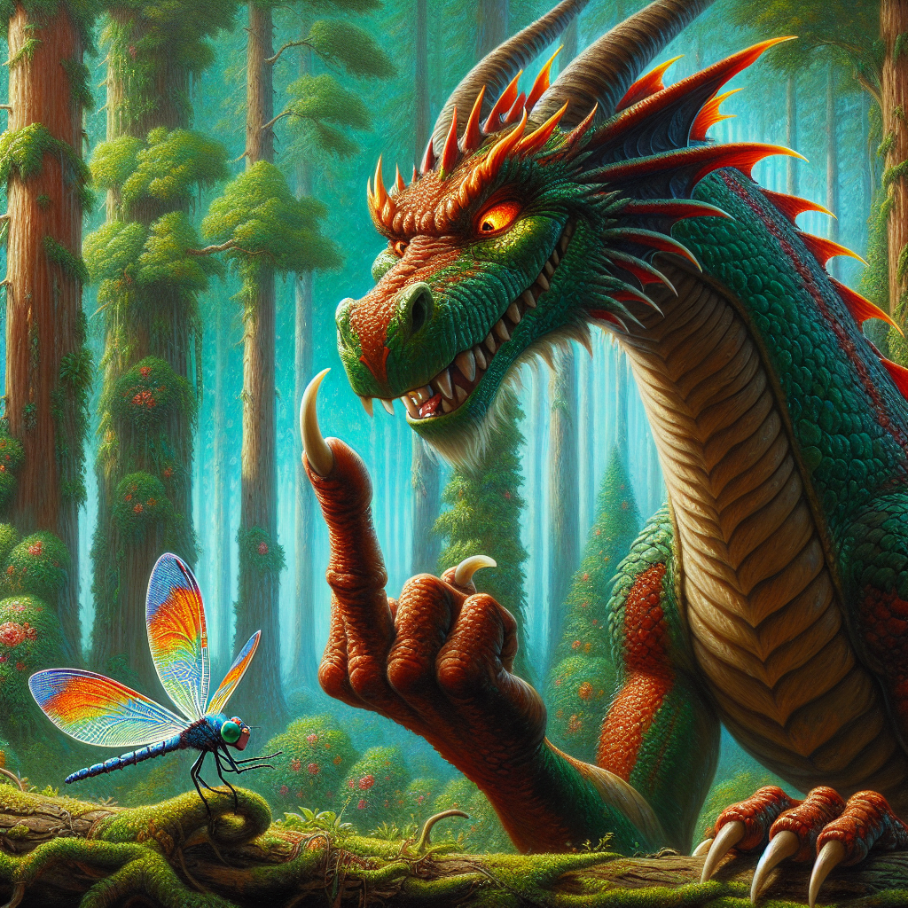 a dragon flipping off a drogonfly Blank Meme Template