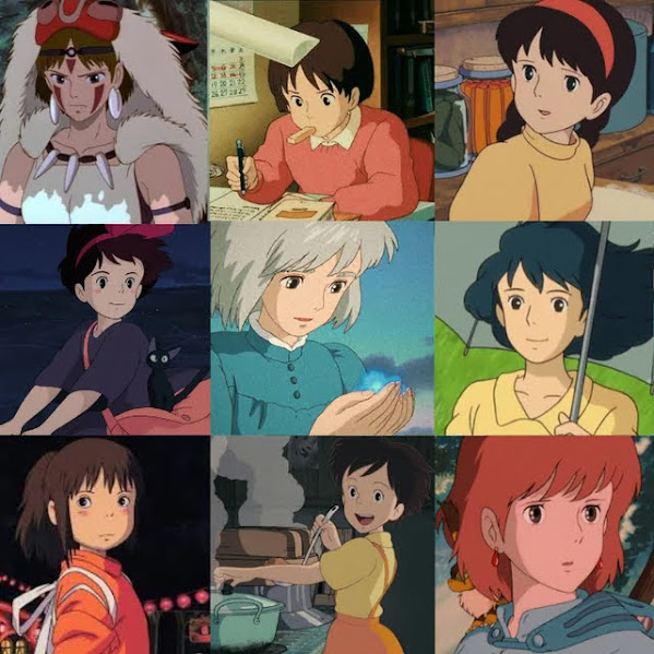 studio ghibli girls Blank Meme Template