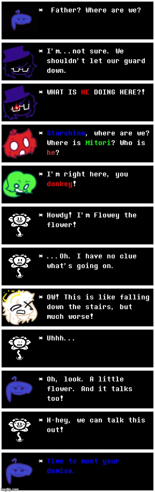 A little story I made.Part 1: Arrival | image tagged in story,undertale,rhythmic revolution,fnf | made w/ Imgflip meme maker