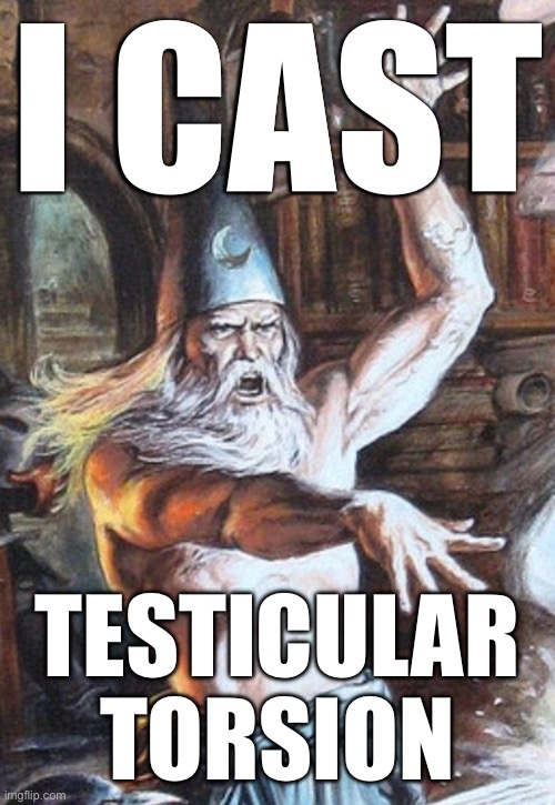 I CAST | I CAST TESTICULAR TORSION | image tagged in i cast | made w/ Imgflip meme maker