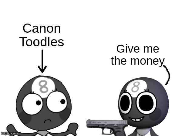 Toodles robs... herself?.mp3 | image tagged in toodles,dandy's world | made w/ Imgflip meme maker