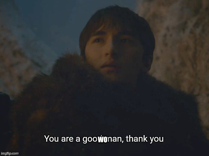 WO | image tagged in you are a good man thank you | made w/ Imgflip meme maker