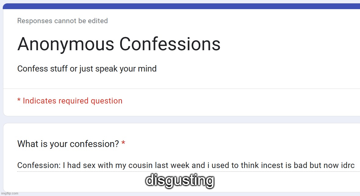 disgusting | made w/ Imgflip meme maker