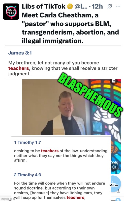 God Holds Teachers to a Higher Standard | BLASPHEMOUS; Marko | image tagged in memes,anti god teachers acting like sanctioned  clergy,god hates that,your huge ego will cost you,how many have u led astray | made w/ Imgflip meme maker