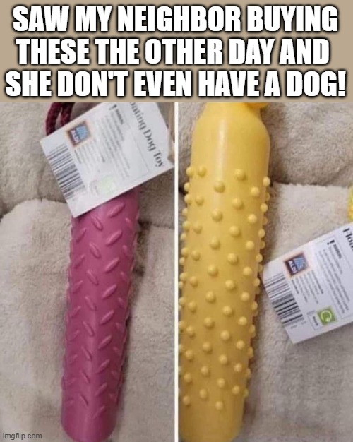 Maybe her friend has a dog? | SAW MY NEIGHBOR BUYING THESE THE OTHER DAY AND 
SHE DON'T EVEN HAVE A DOG! | image tagged in shopping | made w/ Imgflip meme maker