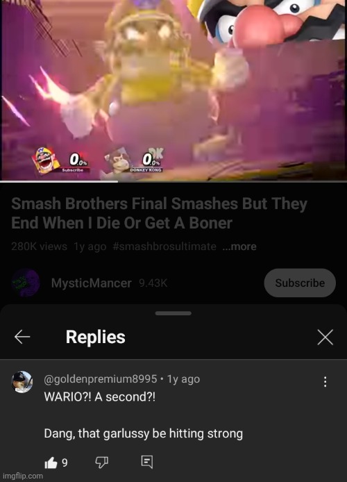 image tagged in comment,comments,wario | made w/ Imgflip meme maker